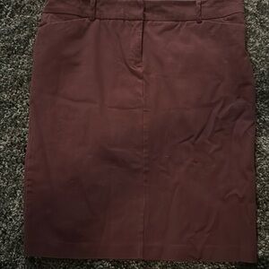 Burgundy New York & Company Pencil Skirt - 16